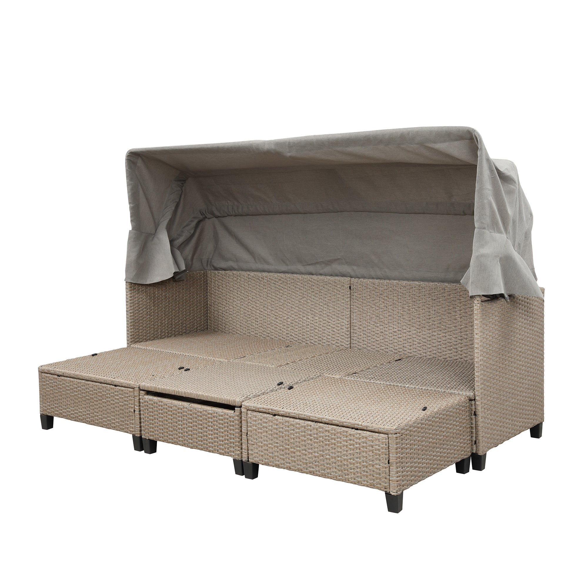 Sofá para patio de 4 piezas - Beige