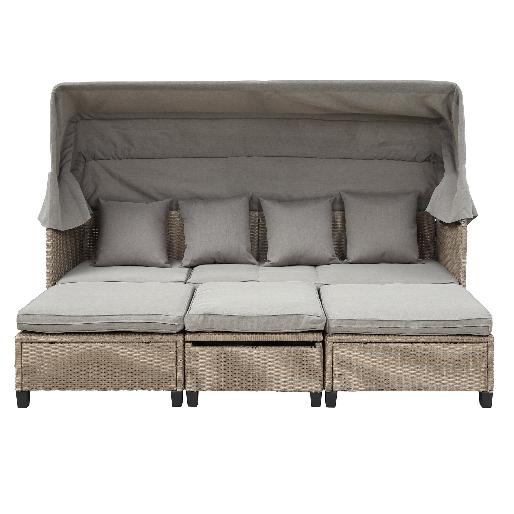 Sofá para patio de 4 piezas - Beige