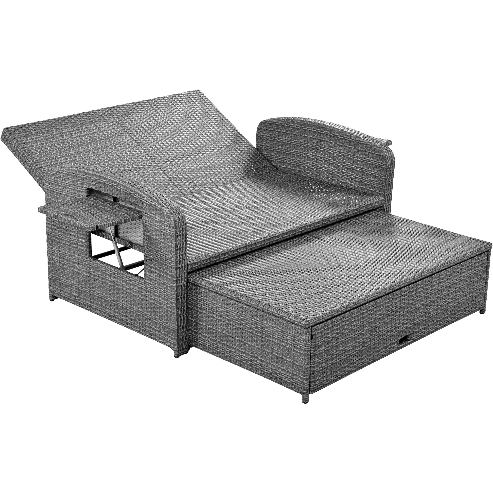 Sofá cama reclinable para 2 personas - Gris