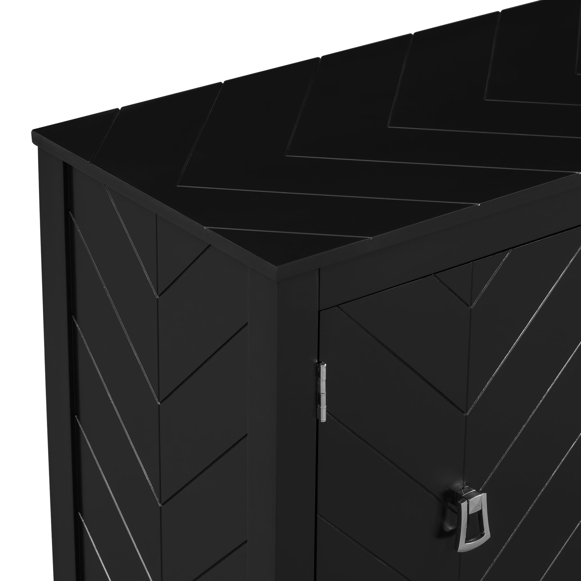 Aparador de cuatro puertas para sala - Negro